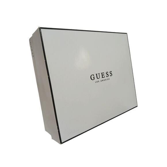 Guess Over Knee Boots Sz 8 TAN Nude High Block Heel Gold Zip w BOX Dressy Glam - Picture 11 of 16